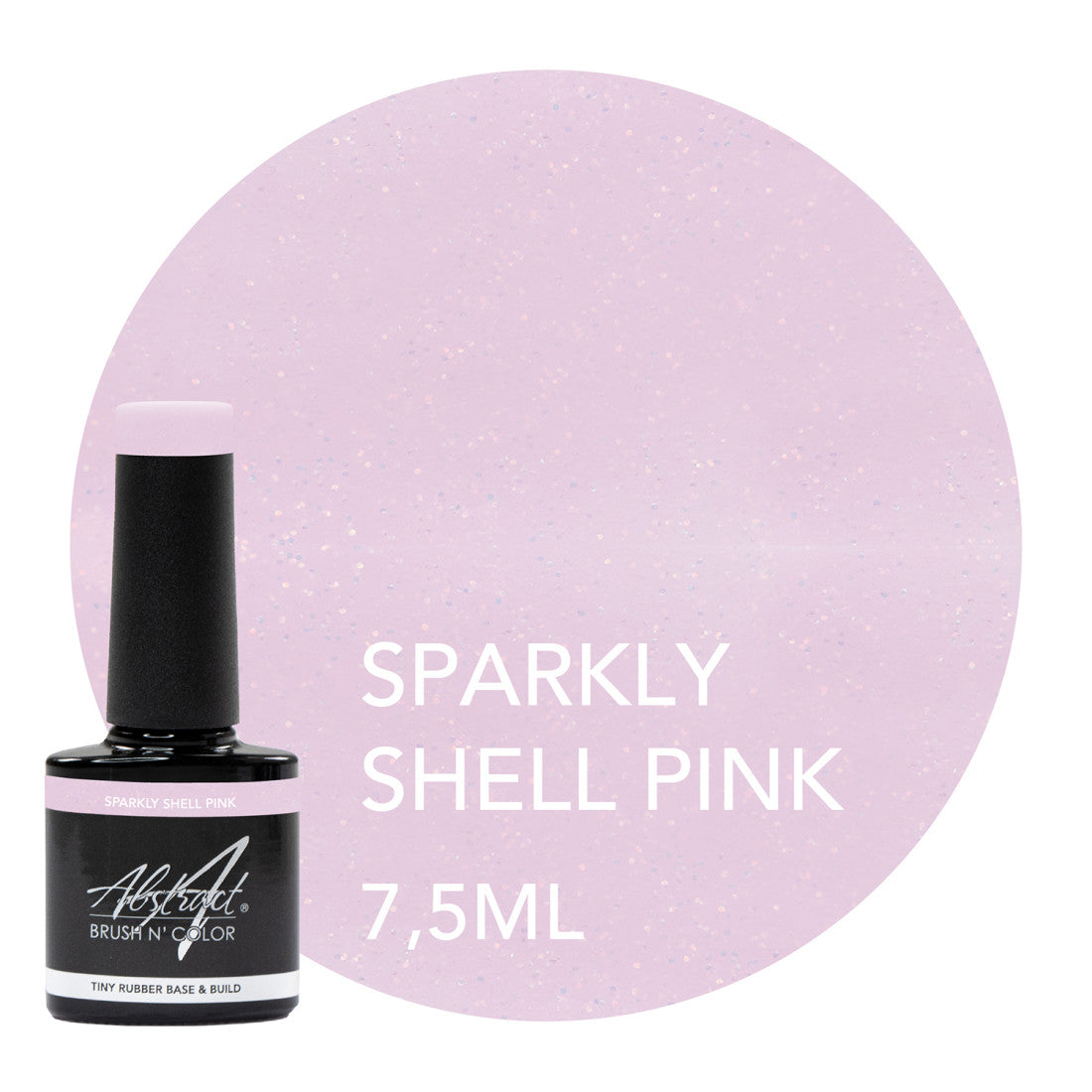 Abstract Rubber Base & Build Sparkly Shell Pink