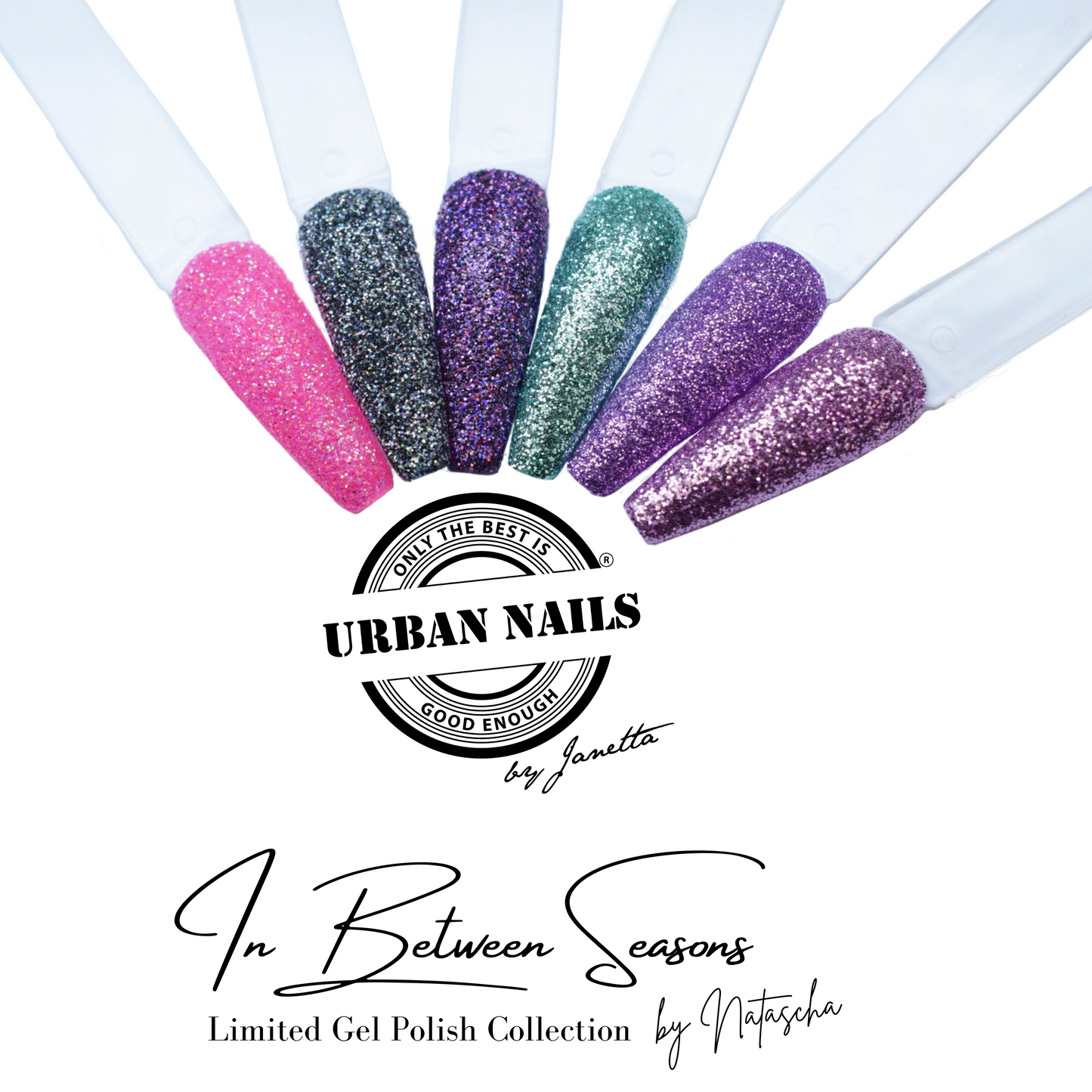 Urban Nails glitter collectie In Between Seasons - 6 stuks