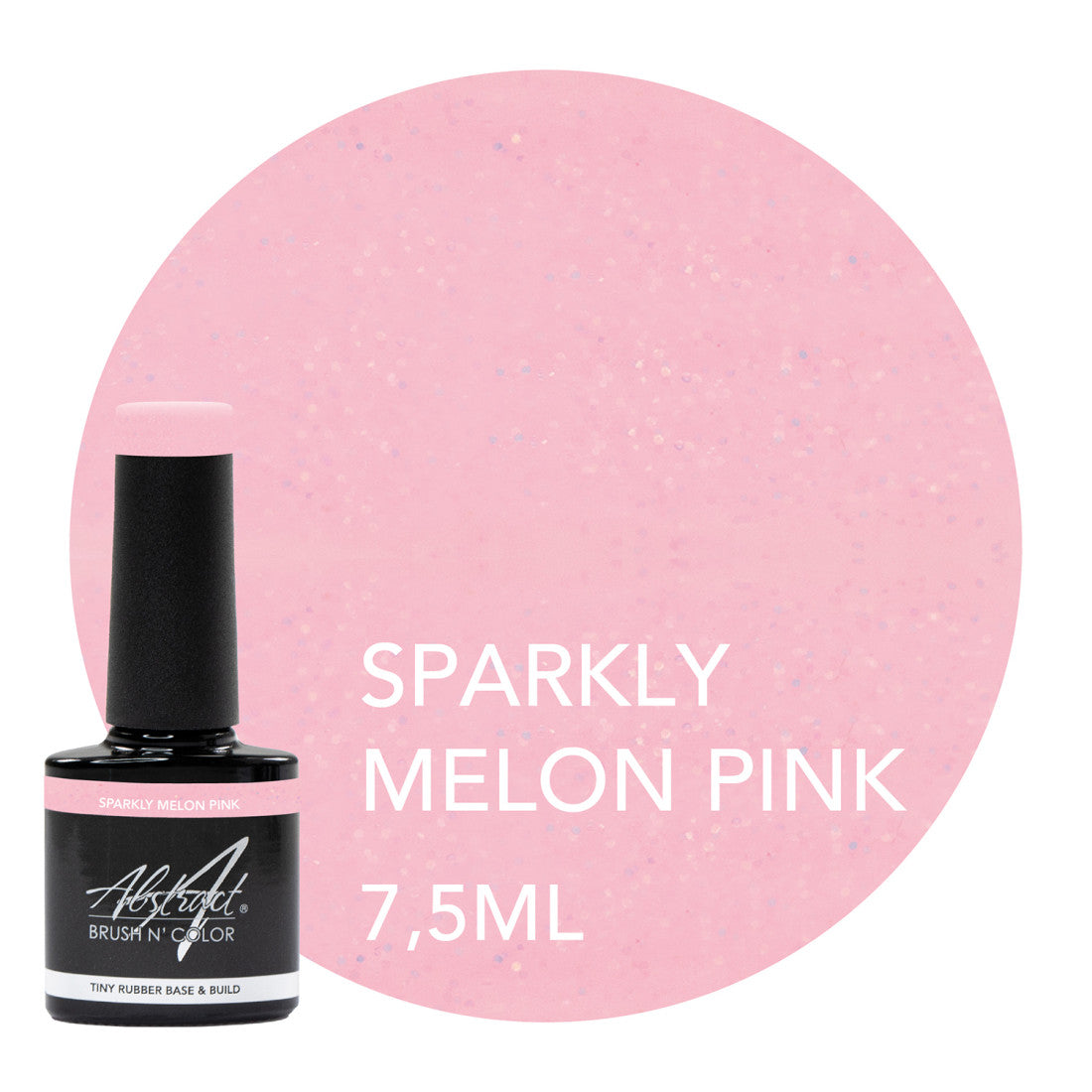 Abstract Rubber Base & Build Sparkly Melon Pink