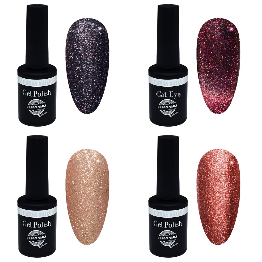 Urban Nails gelpolish collectie Midnight Spark - 4 x 8 gram