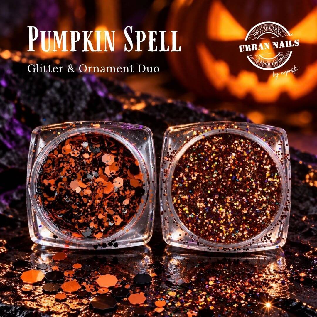Halloween Glitter & Ornament duo Pumpkin Spell