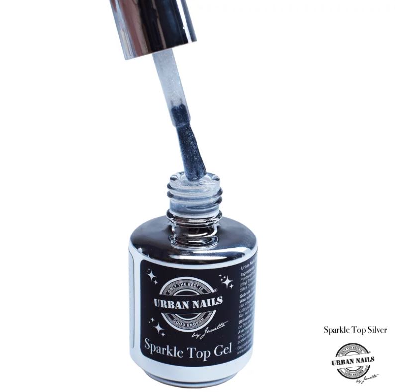 Urban Nails Sparkle Top Zilver - 15 ml