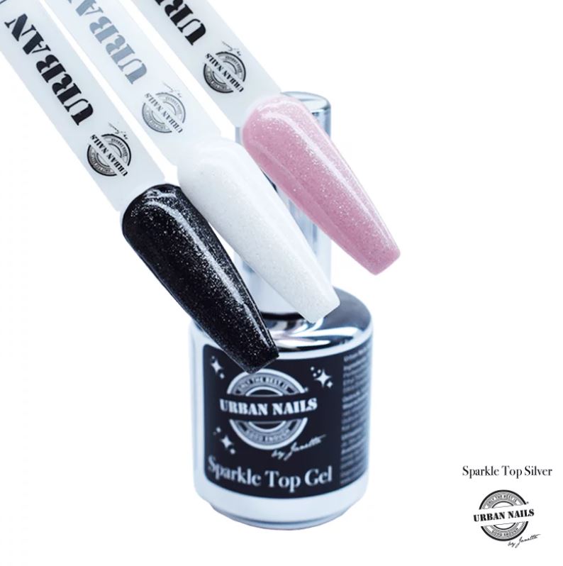 Urban Nails Sparkle Top Zilver - 15 ml