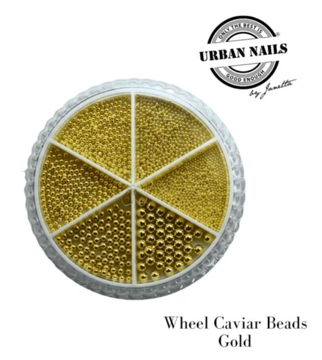 Wieltje caviar beads goud