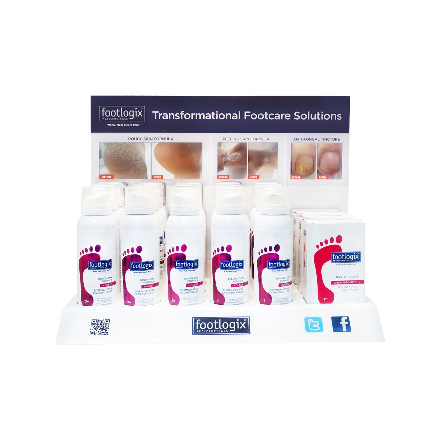 Footlogix Anti-fungal display met producten