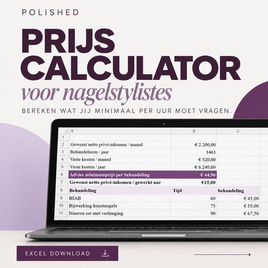 Prijs calculator voor nagelstylistes