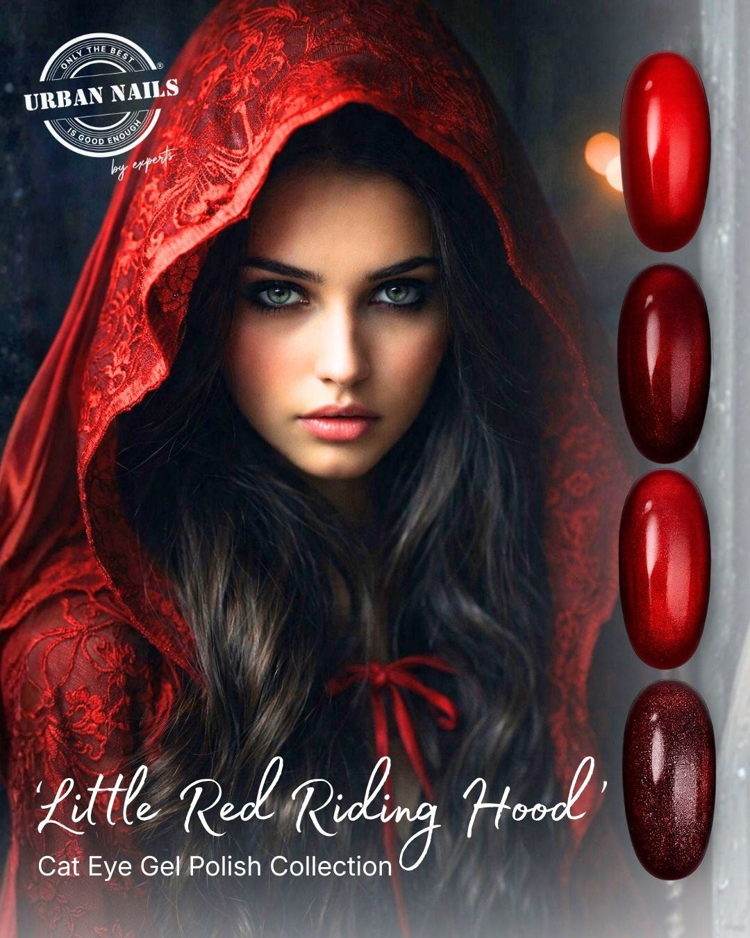 Urban Nails cat-eye gelpolish collectie Little Red Riding Hood