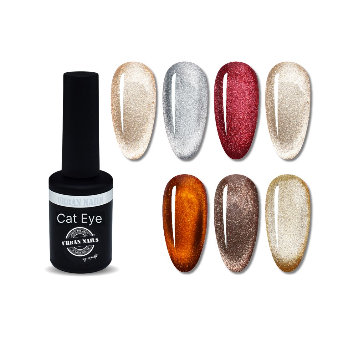Urban Nails cat-eye gelpolish collectie Medal Glow - 6 x 8 gram + 1 gratis