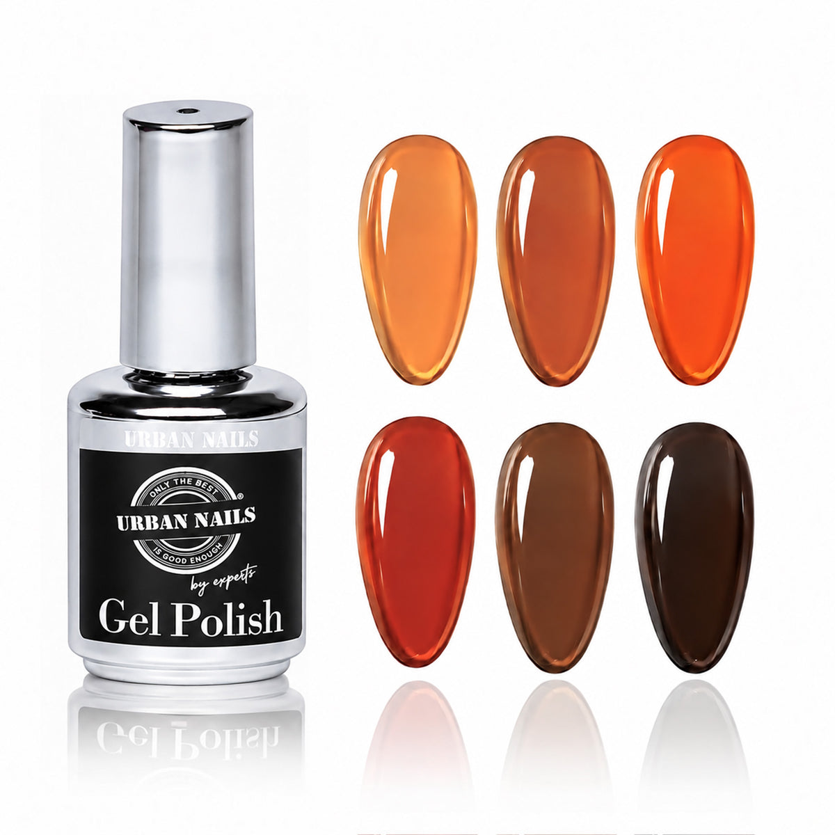 Urban Nails transparant gelpolish collectie Smokey Glass - 6 x 15 gram