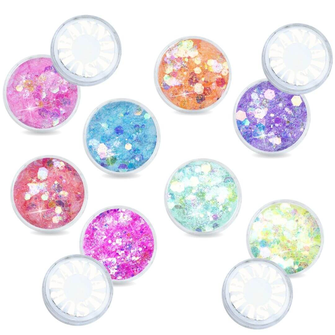 Urban Nails glitter collectie Summer Splash - 8 kleuren