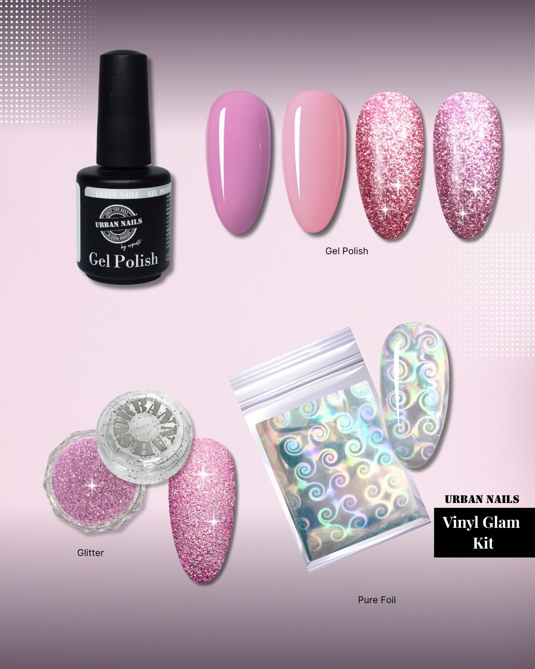 Urban Nails Vinyl Glam kit