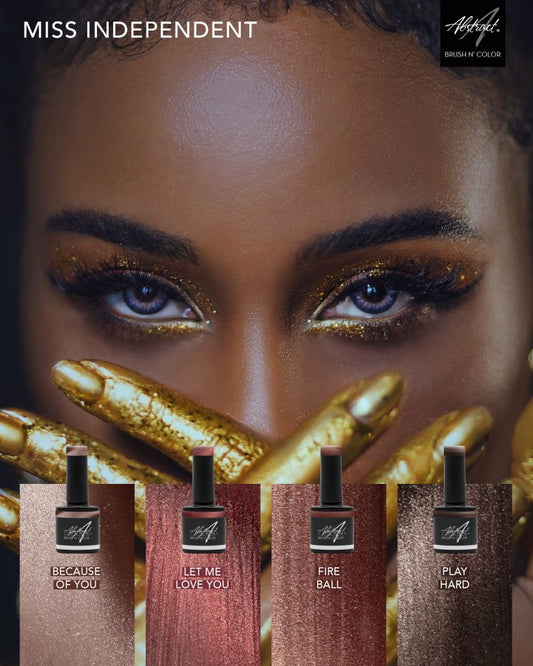 Abstract Brush N' Color gelpolish collectie Miss Independent - 4 x 7,5 ml