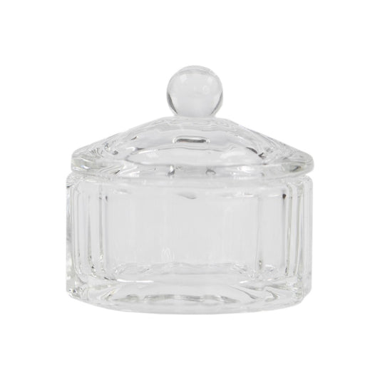 Dappendish glas met dekseltje