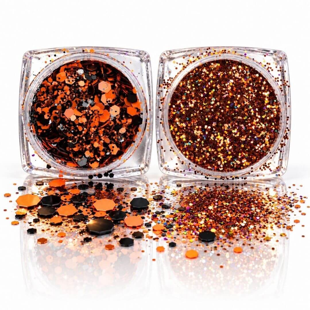 Halloween Glitter & Ornament duo Pumpkin Spell