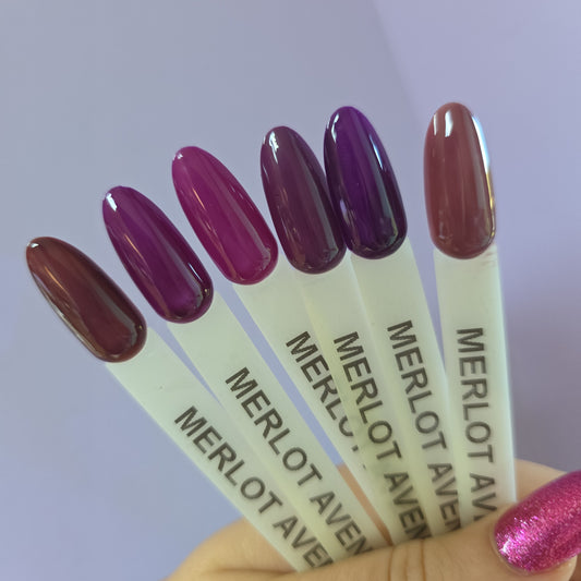 Urban Nails gelpolish collectie Merlot Avenue - 6 x 8 gram