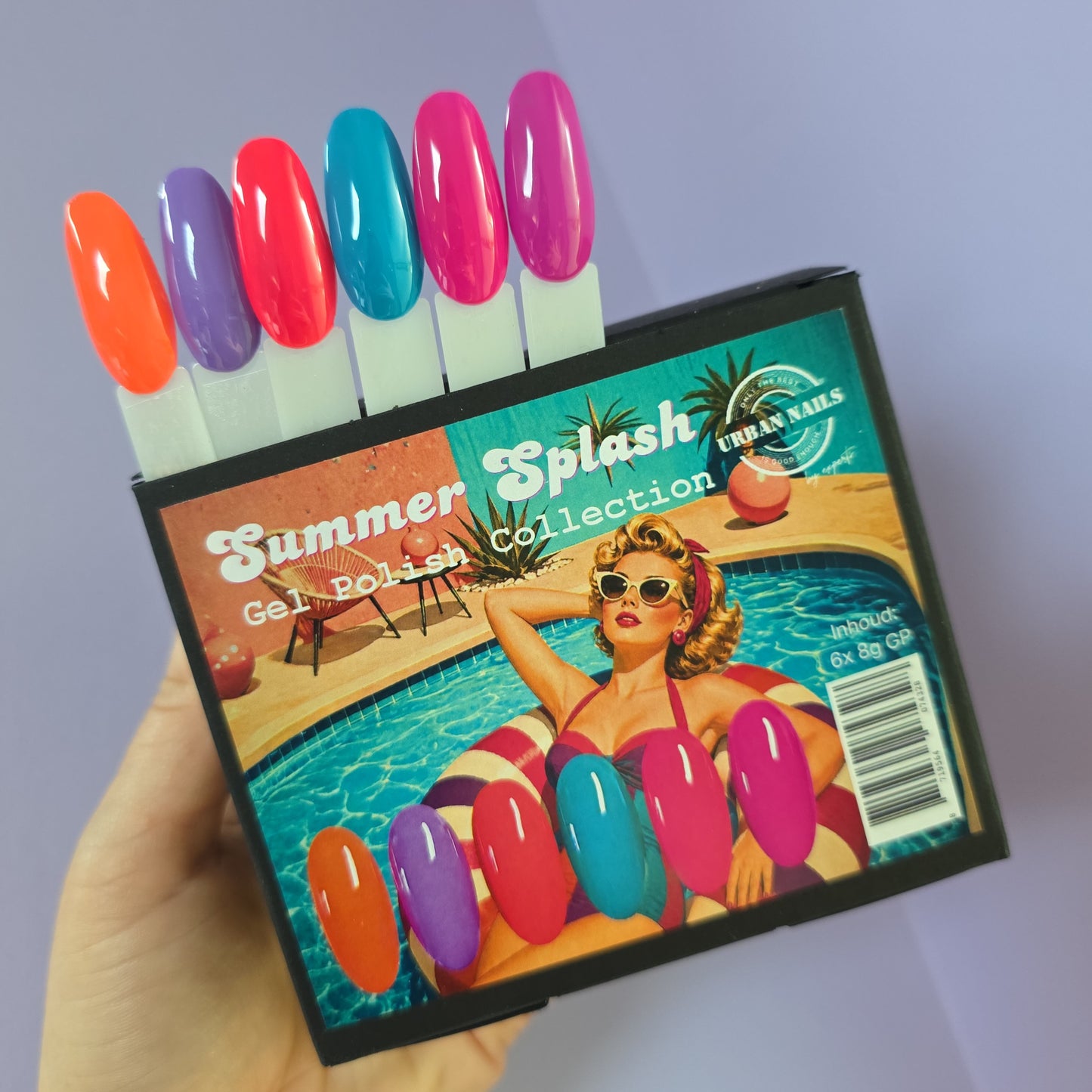 Urban Nails gelpolish collectie Summer Splash - 6 x 8 gram